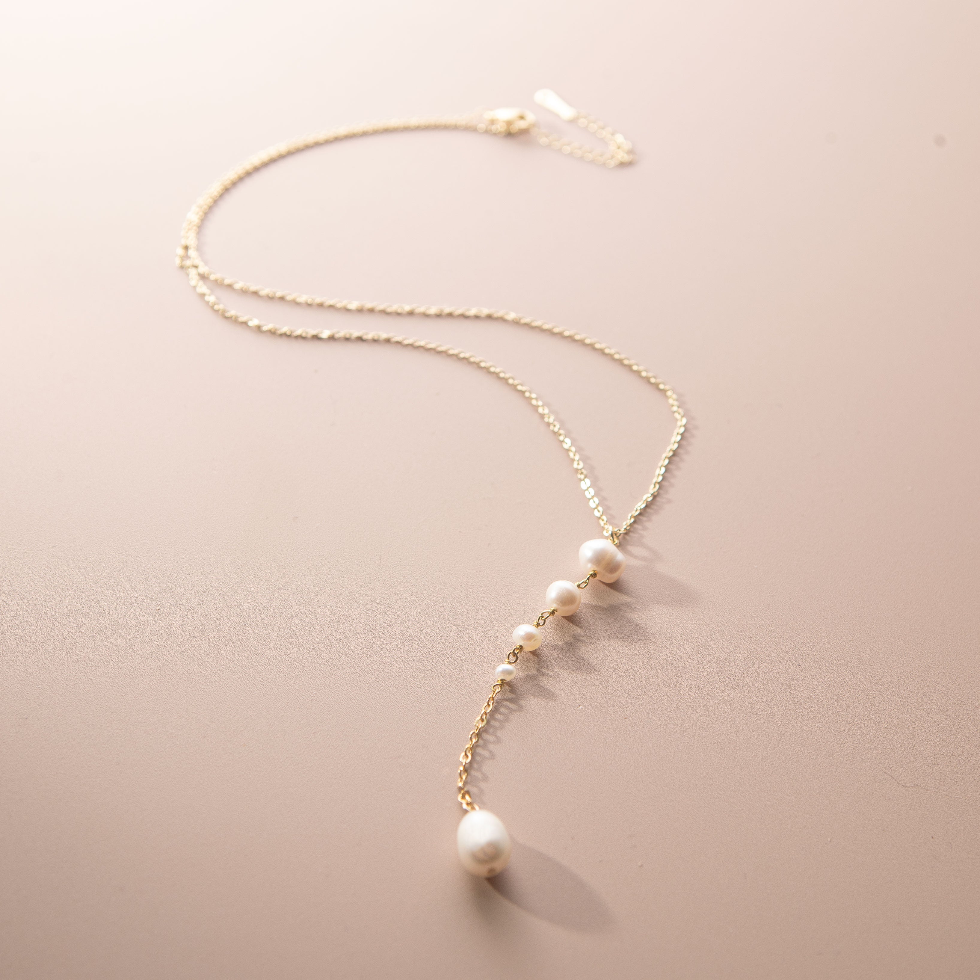 5 Pearl Lariat Necklace