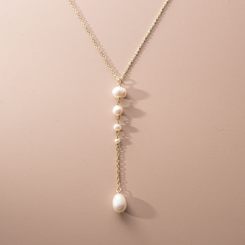5 Pearl Lariat Necklace